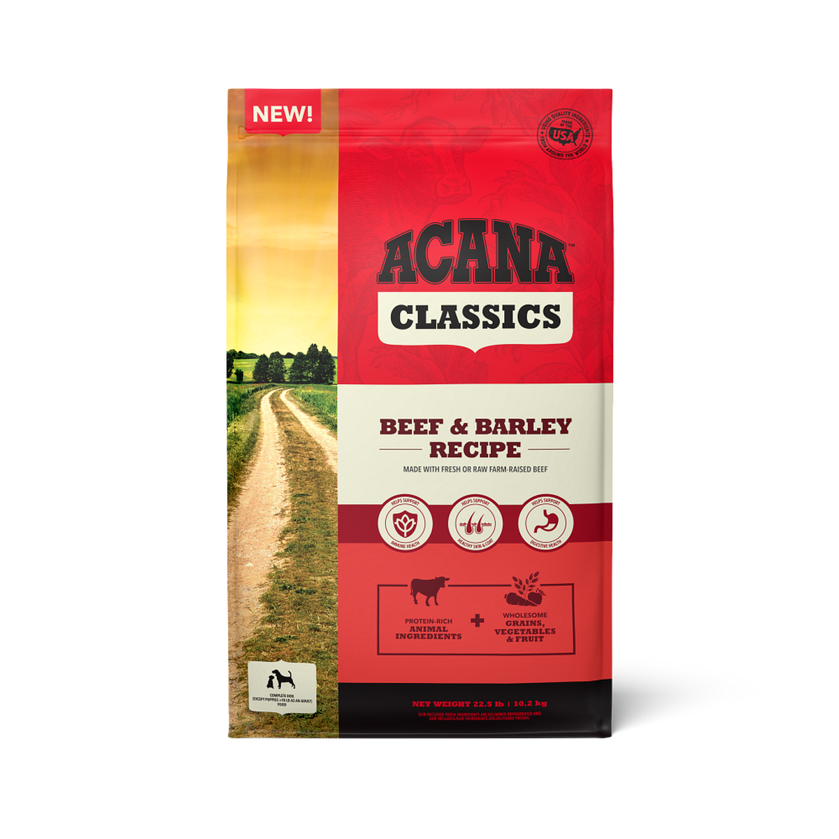 Beef and barley dog food clearance